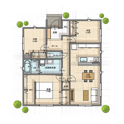北27.13坪　平屋